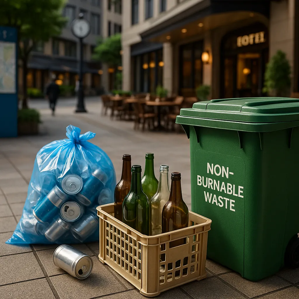 瓶・缶・陶器もOK：効率的な回収プランをご案内―ホテル・飲食店向け